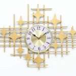 Decorative star metal wall clock hanging