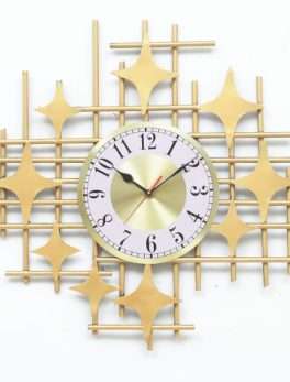 Decorative star metal wall clock hanging