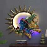 Metal Radha Krishna Wall Art With Led