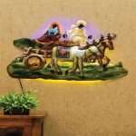 Bull Vehicle Wall Hanging With Light (79*8*51cm)
