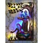 Metal Radha Krishna Jhula Wall Art with led light