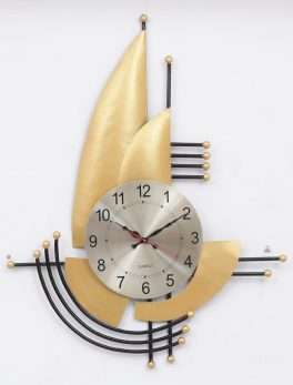 Metal Vintage Wall Ship Clock Art