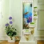 Aquarium with water fountain