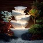 Poly Fiber 5 steps indoor and outdoor water fountain