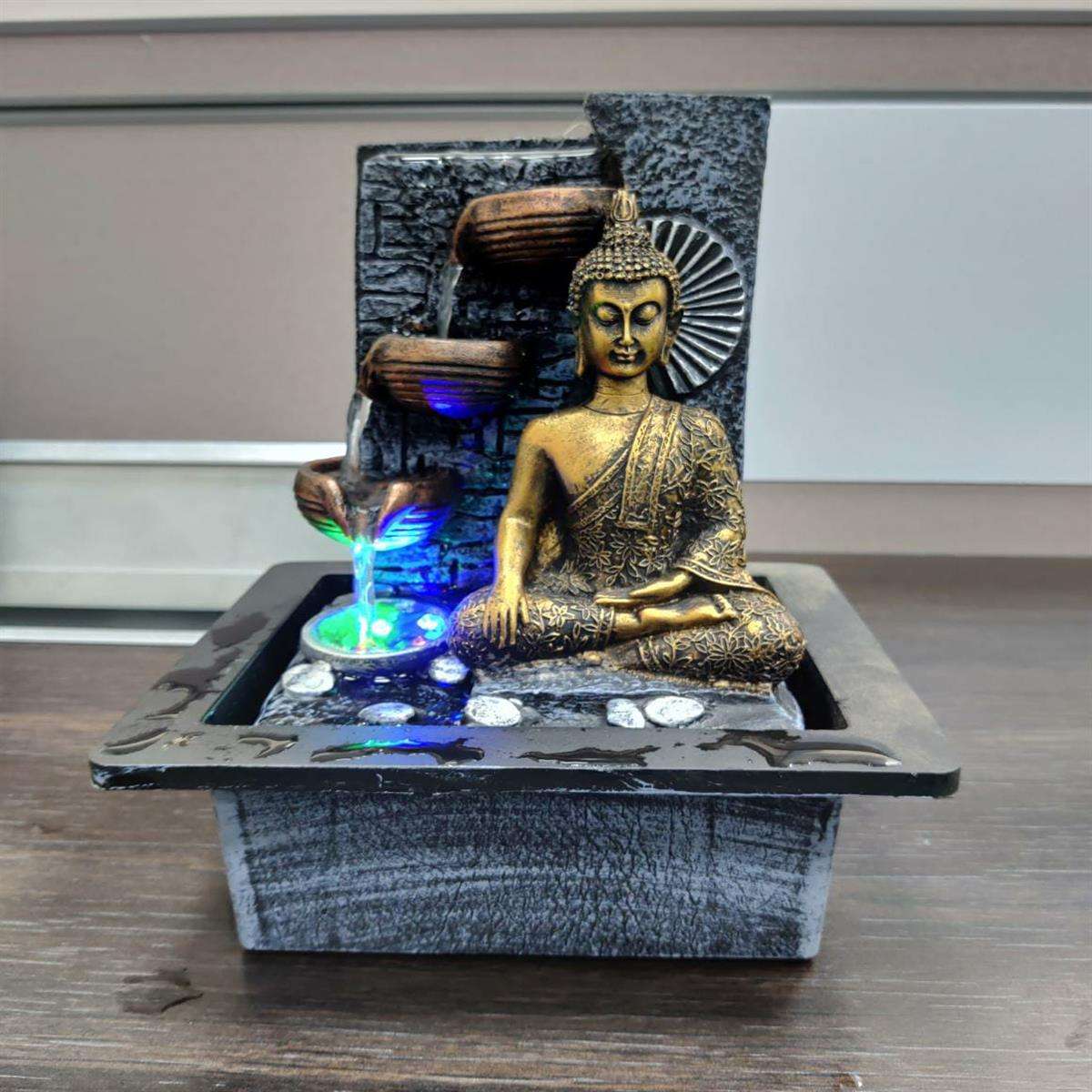 Tabletop buddha water fountain Flickkerbox