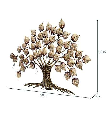 Metal Tree Wall Hanging Decor for Home Living Room, Office & Shop with LED Light - Image 2