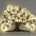 Metal Tree Wall Hanging Decor for Home Living Room, Office & Shop with LED Light