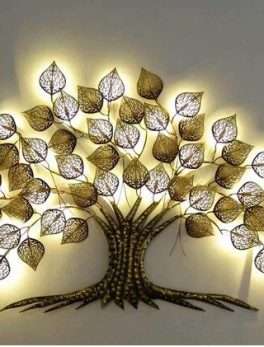 Metal Tree Wall Hanging Decor for Home Living Room, Office & Shop with LED Light