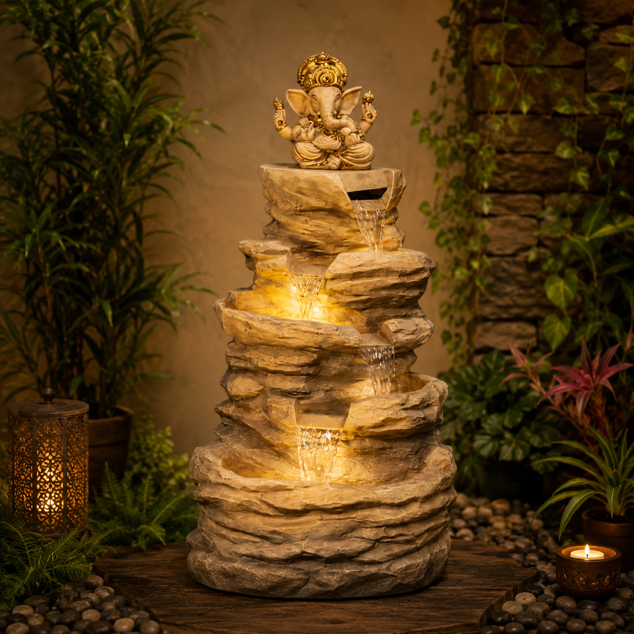 Ganesh on pahad water fountain