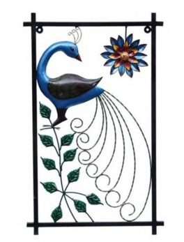Handcrafted Peacock Iron Wall Hanging Frame (46*5*48cm)