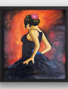 Standing Lady Hand Painted Painting For Home