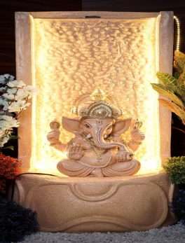 Sitting Ganesh with floating Water Fountain