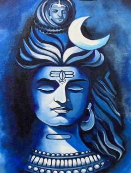 Lord Shiva canvas hand painting