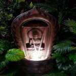 Meditating slate Buddha water fountain