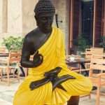 Yellow and Black Resin Statue Murti (24*18*12 Inc)