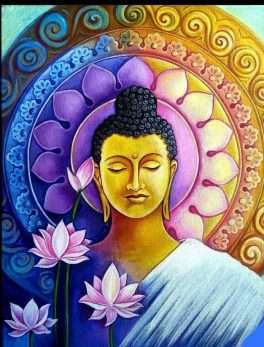 Buddha Canvas Hand Painting