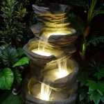 5 Steps 5 Layer Big Stone Look Fiber Water Fountain