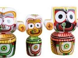 Lord Jagannath,Balabhadra,Maa Subhadra and Sudarsan Chakra( Chaturdha Murti) Wooden Idol