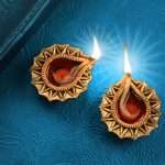 Decorative clay diya