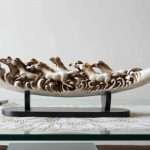 Decorative Resin 7 Horse Tusk Showpiece Gifts for Home Decoration