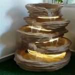 5 Steps Big Stone Look Fiber Fountain for Decoration
