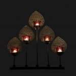 Metal 5 tea light candle holder