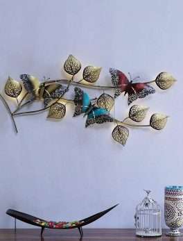 Butterfly Design with Wall Mounted & Hanging Modern Art Leaf Wall Hanging
