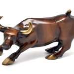 Charging Brass Bull for home decor