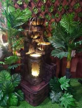 Three Pyali Jharna Water Fountain with LED Light