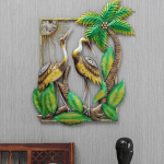 Green Wildlife Metal Wall Hanging