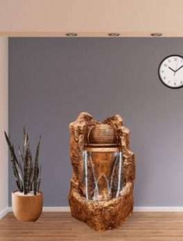 Ball water fountain with light