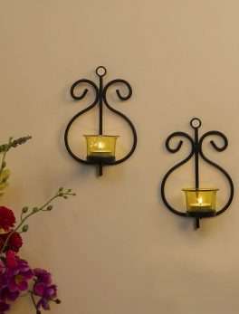 Decorate Metal Wall candle Holder, Pack of 2