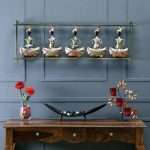Metal Handicraft Decor Musician Sitted Wall Hanging