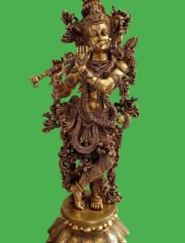 Lord Krishna Brass Idols Decorative Figure