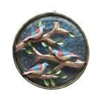Birds Sitting on branch metal wall hanging.