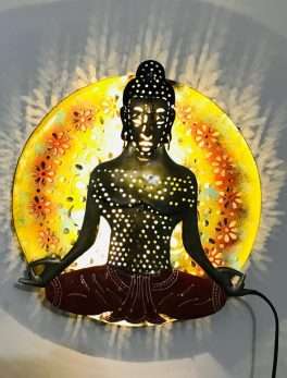 Meditation Buddha metal wall hanging