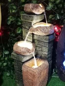 Polyresin Three payali Brick Water Fountain