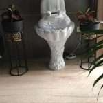 White Polyresin Buddha Indoor/Outdoor Water Fountain with Led Light