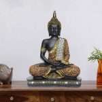 Meditating Modern Sitting Lord Buddha Idol Statue Home Decor