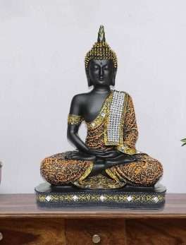 Meditating Modern Sitting Lord Buddha Idol Statue Home Decor