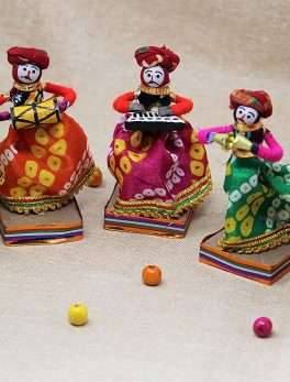 Rajasthani Musician Bawla Puppets Male Idol set of 5 pcs