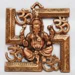 Metal OM Swasthik Ganesh Wall Hanging