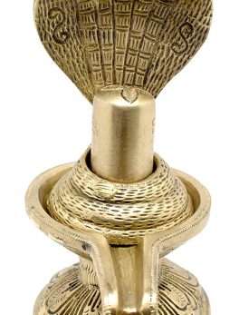 Brass Shivling with Sheshnag