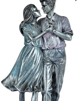 Valentine's Day Gift Love Couple with Umbrella Showpiece Statue