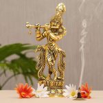 Lord Krishna Metal Statue,Krishna Murti Playing Flute