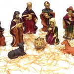 Christian Statues/Christmas Nativity Crib Set 9 Pcs size 8.5 X7.5 Inches