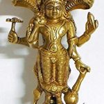 Shri Narayan Standing on Snake Base Brass Idol