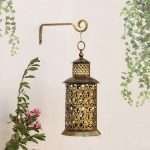 Antique Golden Hanging Tea Light Candle Holder
