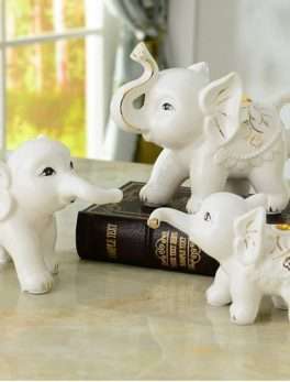 Porcelain Elephant Ornament