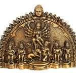 Brass Maa Durga Mahisasur Wall Hanging murti